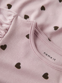 NAME IT Langærmet Bluse Heart Burnished Lilac